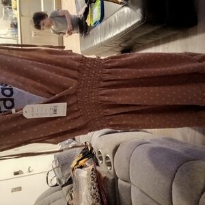 Brown Patterned Dress
